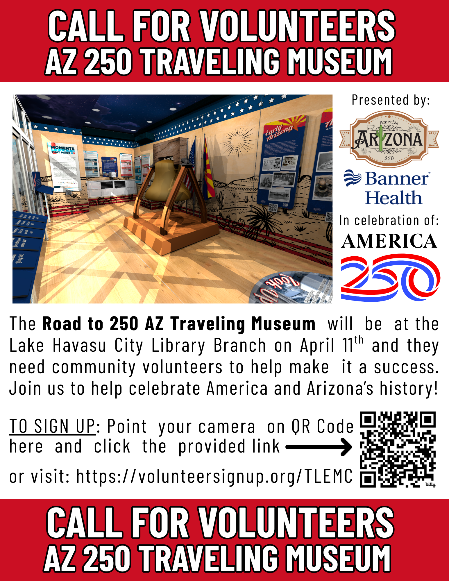 CALL FOR VOLUNTEERS AMERICA 250 ARIZONA TRAVELING MUSEUM